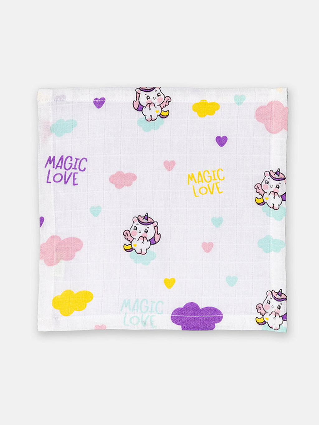 Babyclan Muslin Cloth Wipes - Pack of 4 | Soft, Reusable & Gentle on Baby's Skin