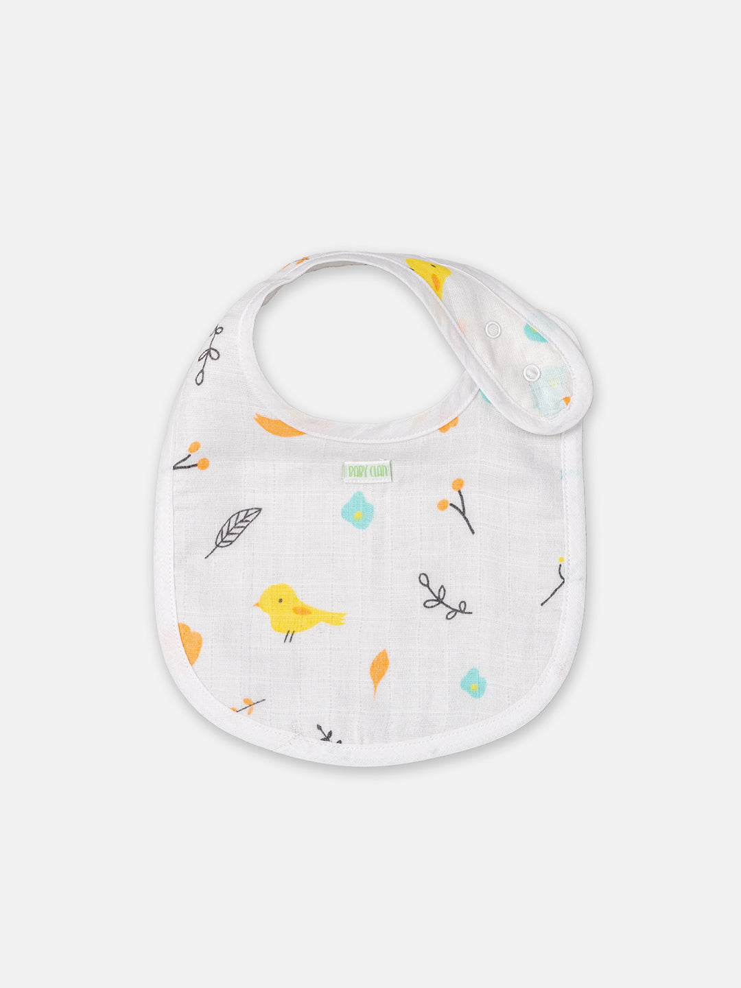 Babyclan Muslin Bibs - Pack of 2 | Soft, Absorbent & Gentle for Feeding Time