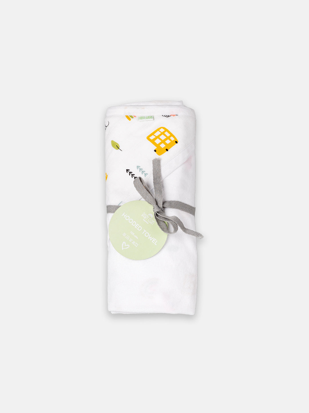Babyclan Muslin Hooded Terry Towel | Soft Muslin & Absorbent Terry