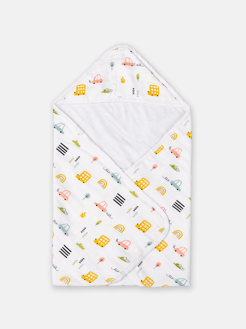 Babyclan Muslin Hooded Terry Towel | Soft Muslin & Absorbent Terry