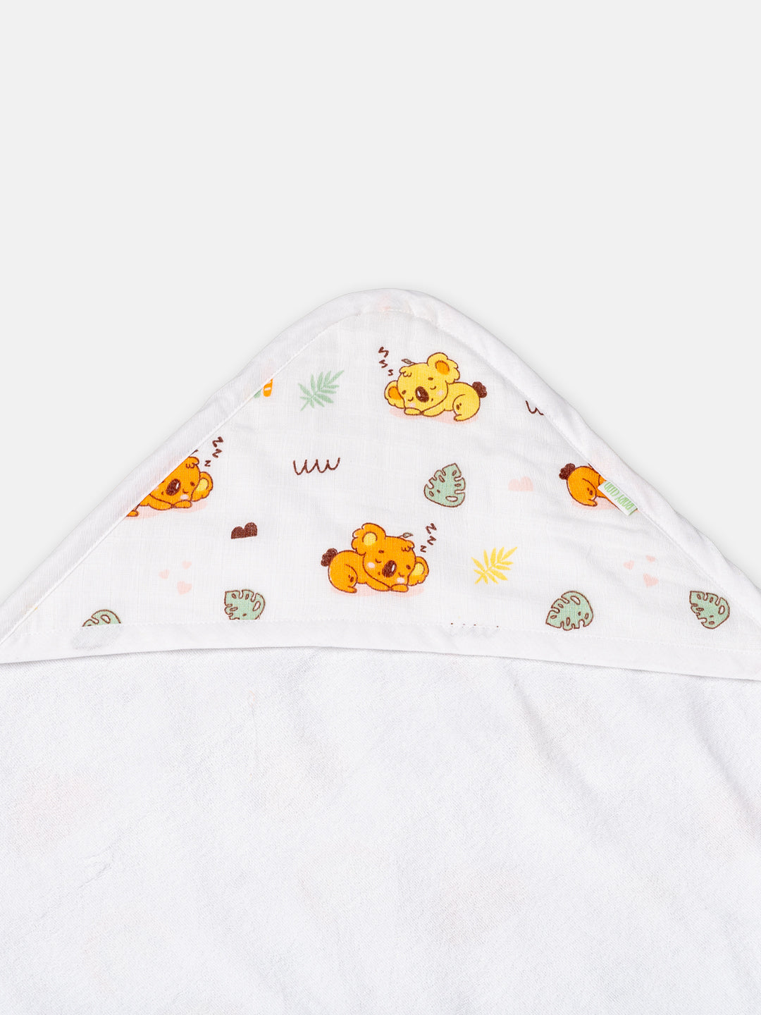Babyclan Muslin Hooded Terry Towel | Soft Muslin & Absorbent Terry