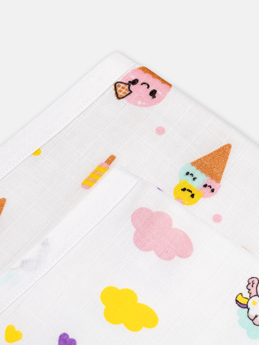 Babyclan Muslin Burp Cloth - Pack of 2 | Soft, Absorbent & Gentle for Newborns