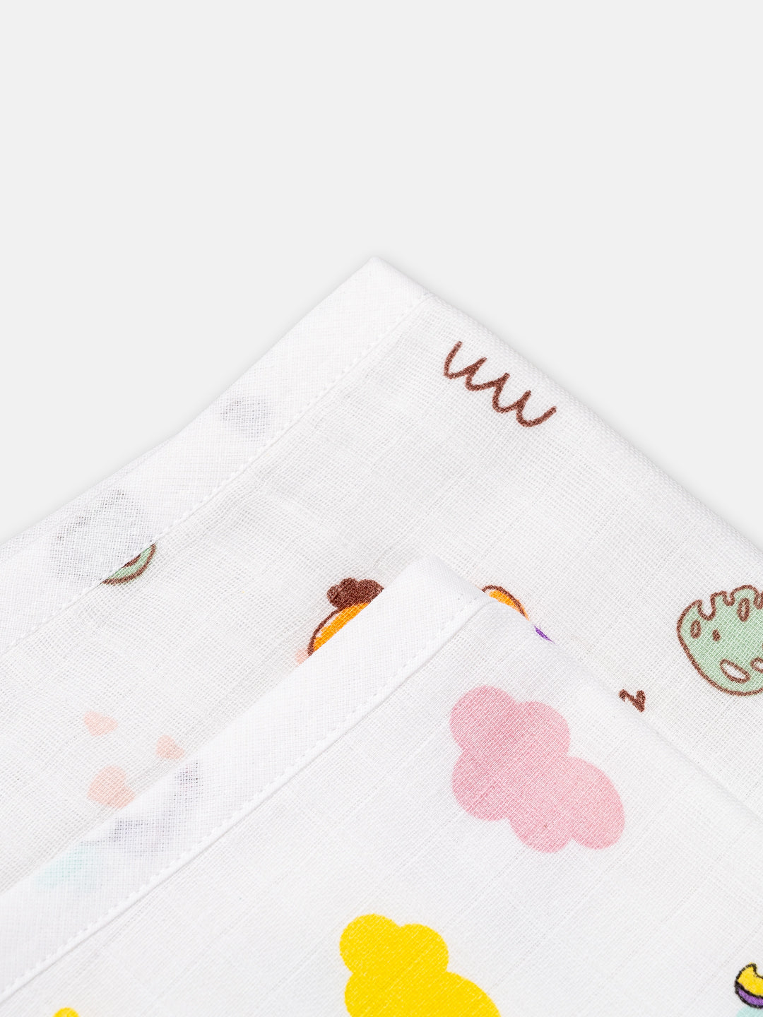 Babyclan Muslin Burp Cloth - Pack of 2 | Soft, Absorbent & Gentle for Newborns