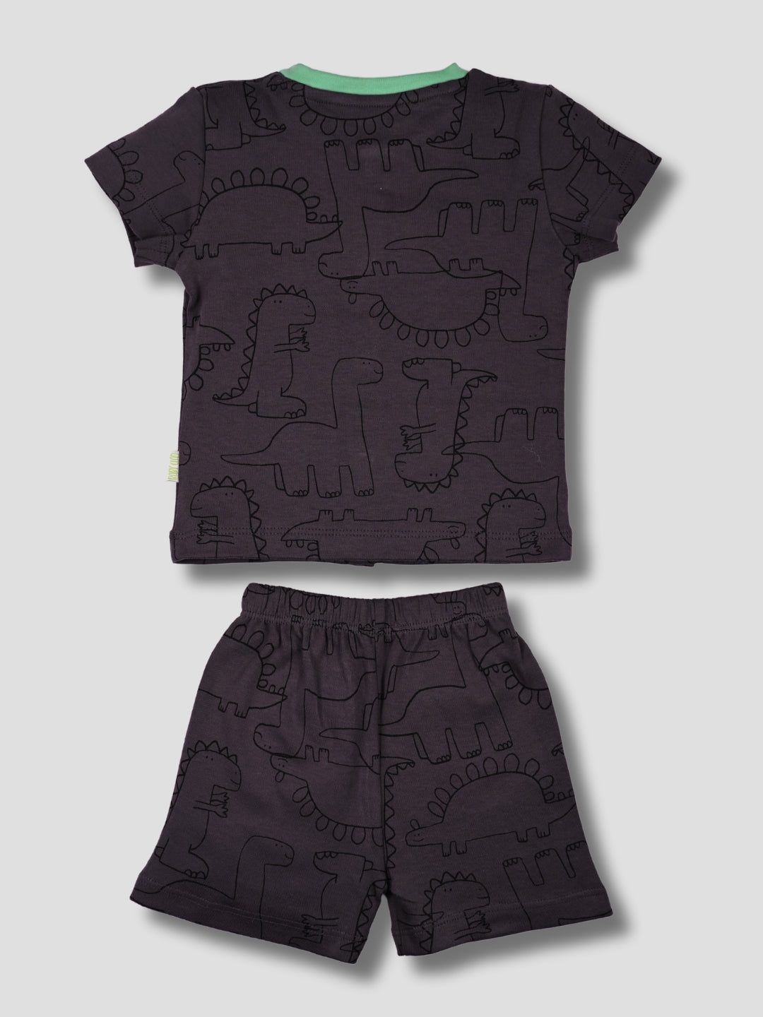 Babyclan Boys Cotton Top & Shorts Set - Front Open Printed - ROARSOME DUDE