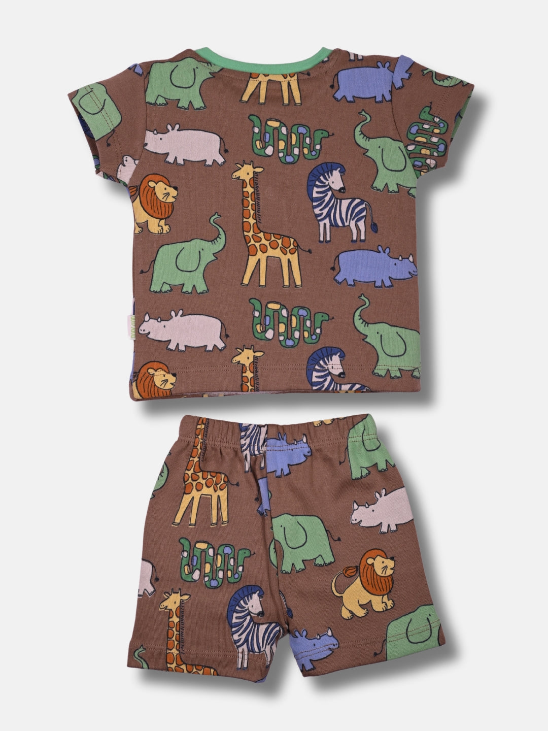 Babyclan Boys Cotton Top & Shorts Set - Front Open Printed - JUNGLE JOY