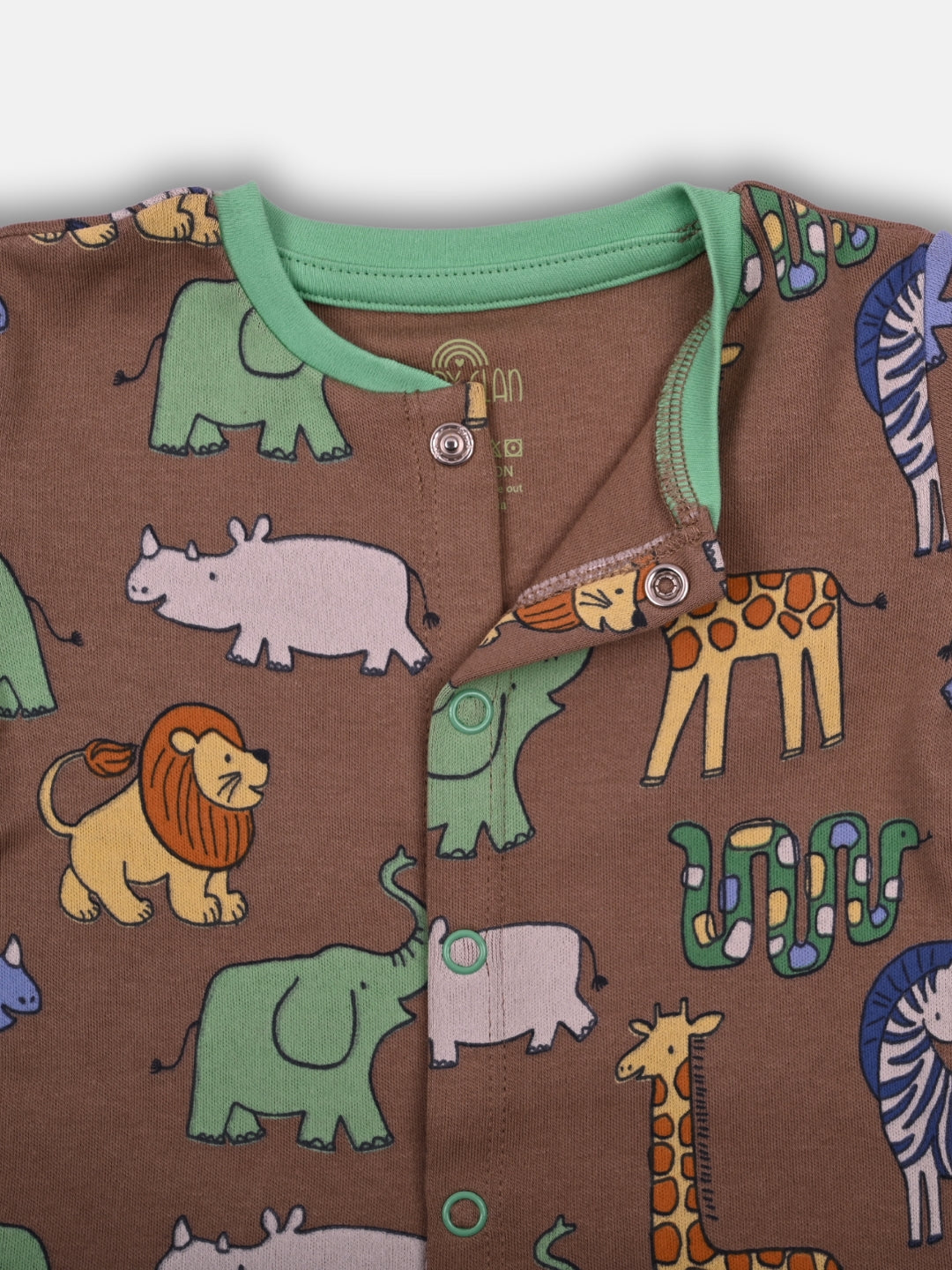 Babyclan Boys Cotton Top & Shorts Set - Front Open Printed - JUNGLE JOY