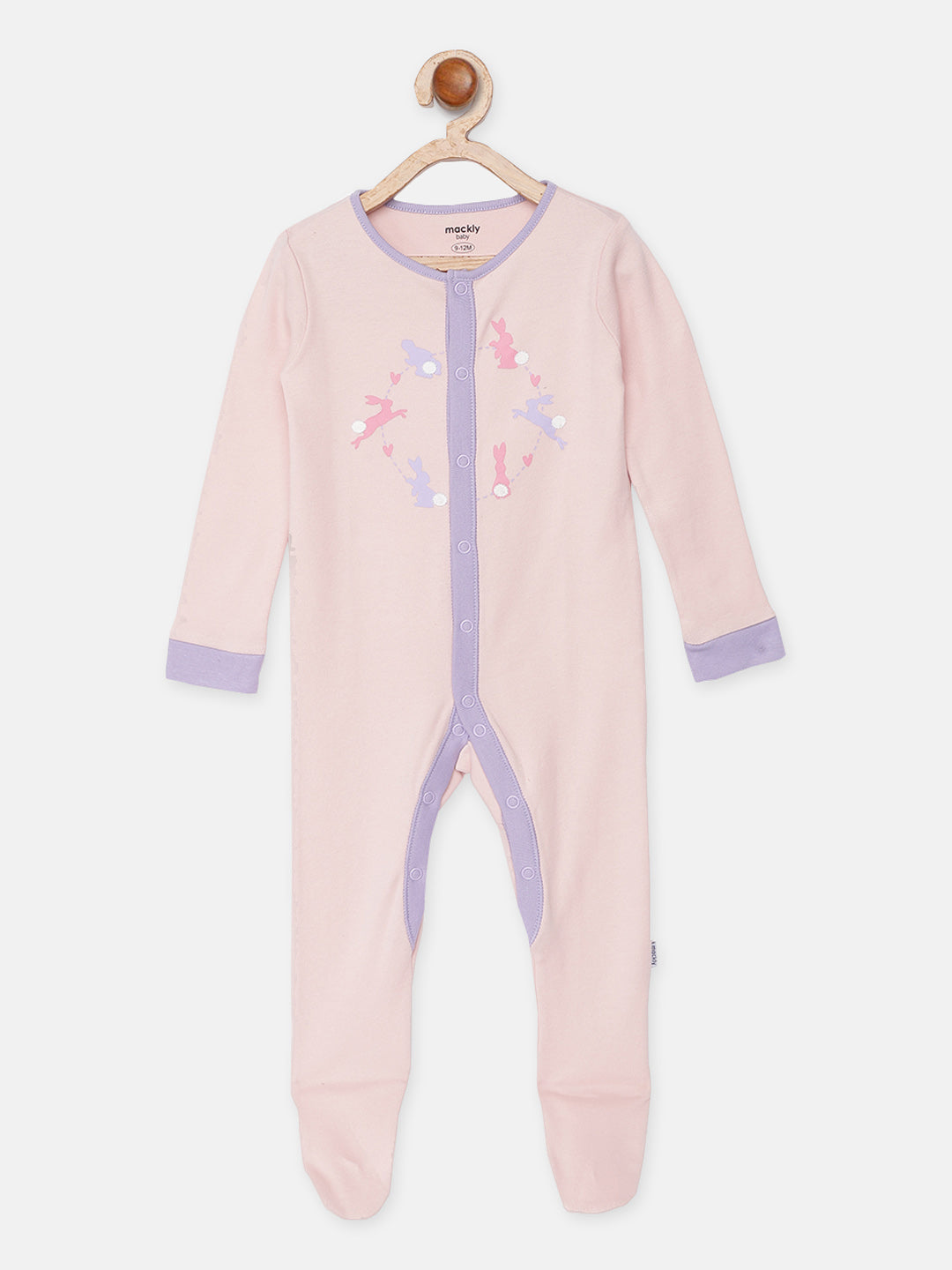 Rabbit Printed Sleepsuit - Pack of 2
