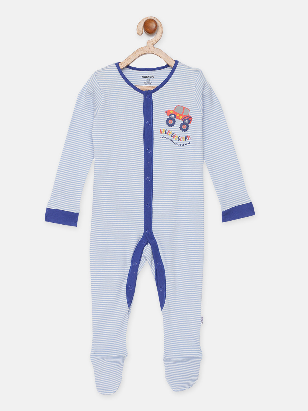 Monster Truck Printed Sleepsuit - Pack of 2