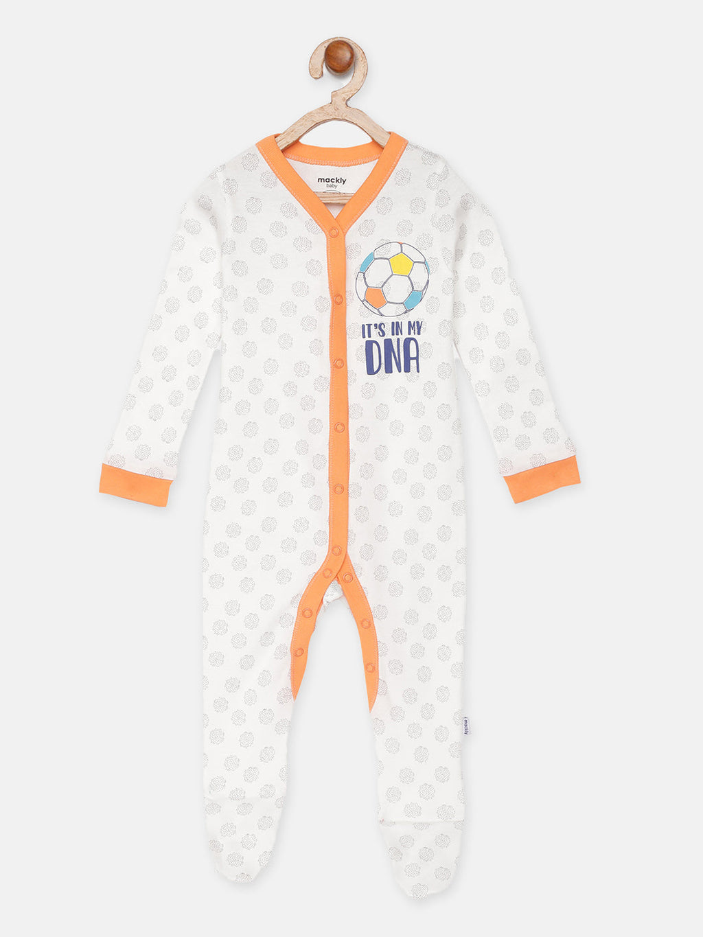 Football Printed Sleepsuit - Pack of 2