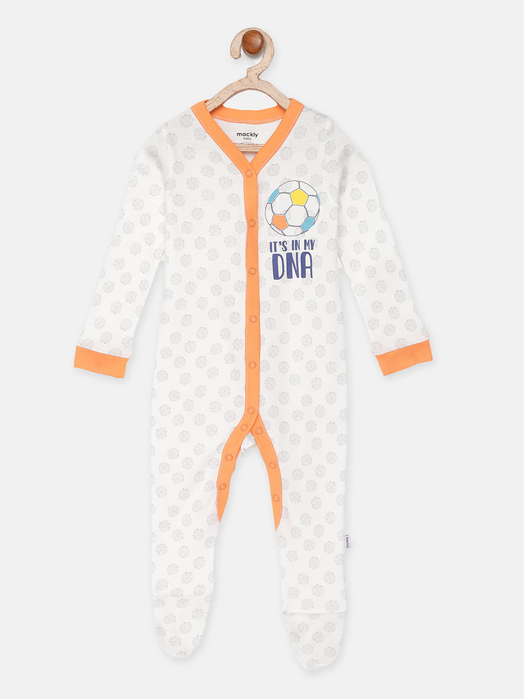 Football Printed Sleepsuit - Pack of 2