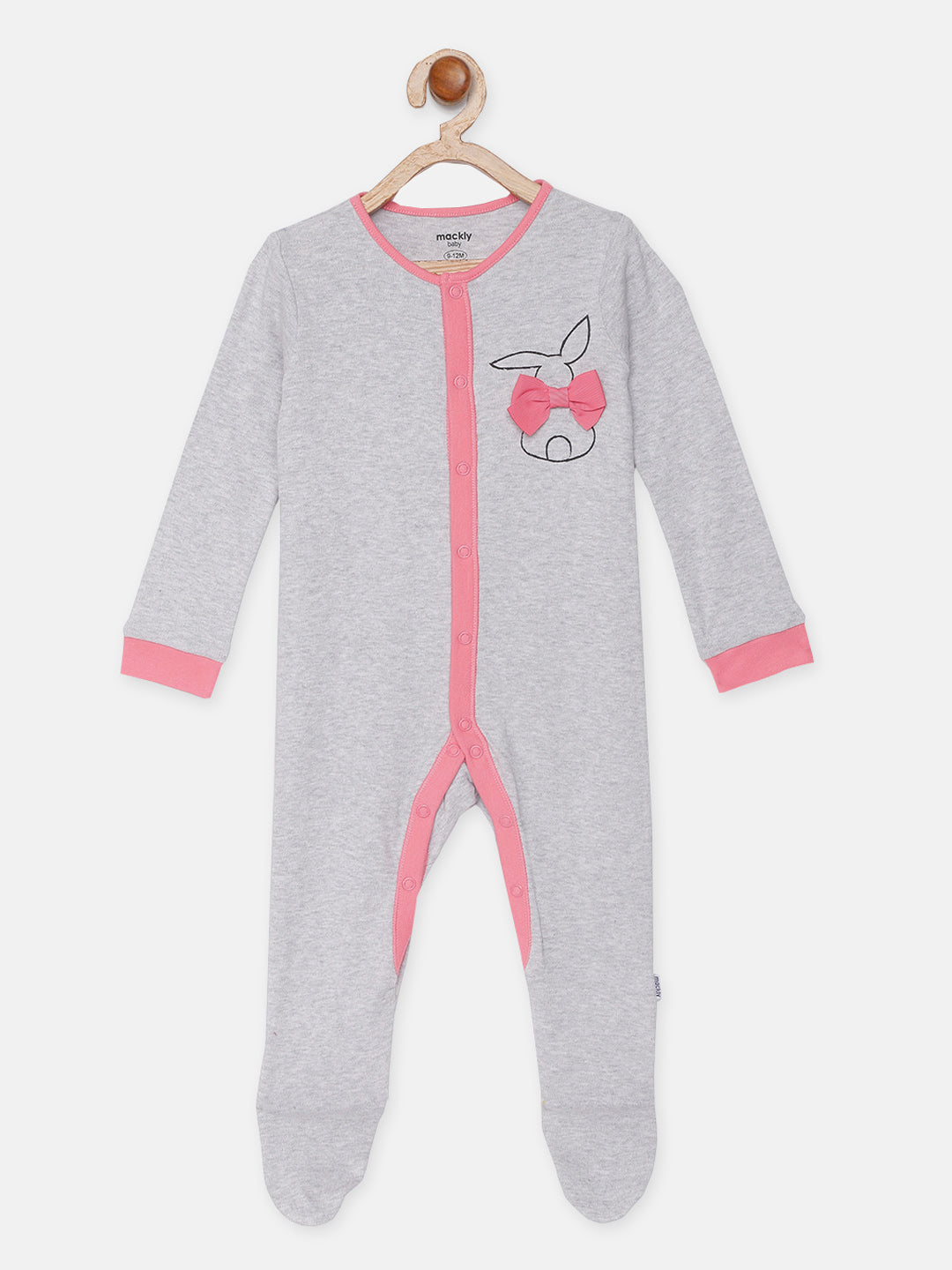 Rabbit Printed Sleepsuit - Pack of 2