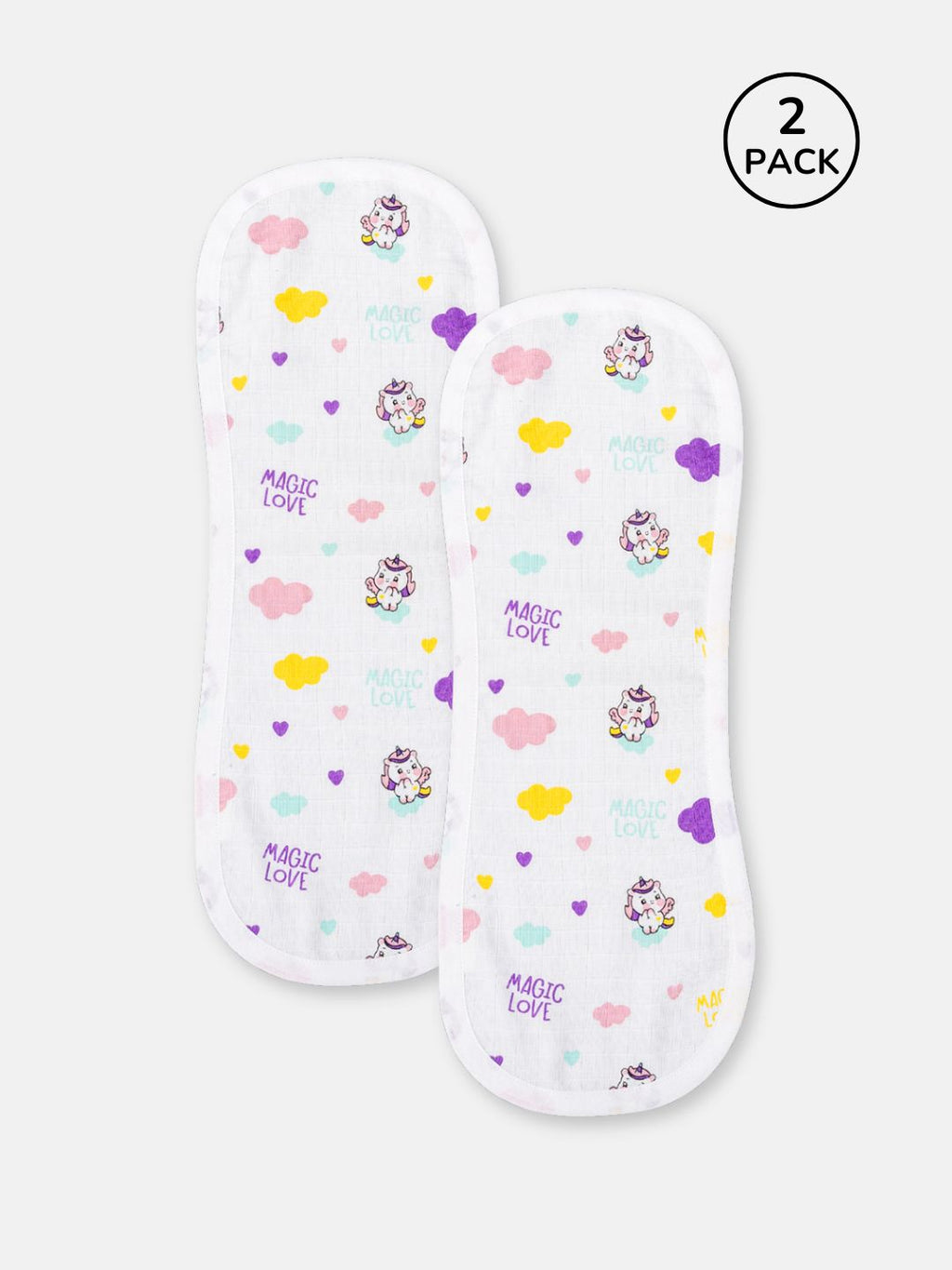 Babyclan Muslin Burp Cloth - Pack of 2 | Soft, Absorbent & Gentle for Newborns