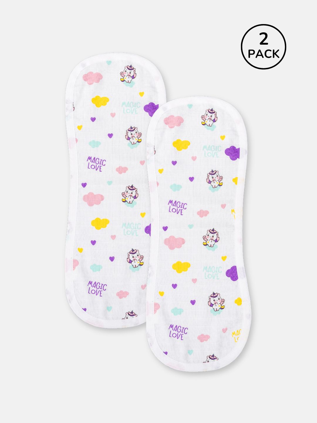 Babyclan Muslin Burp Cloth - Pack of 2 | Soft, Absorbent & Gentle for Newborns