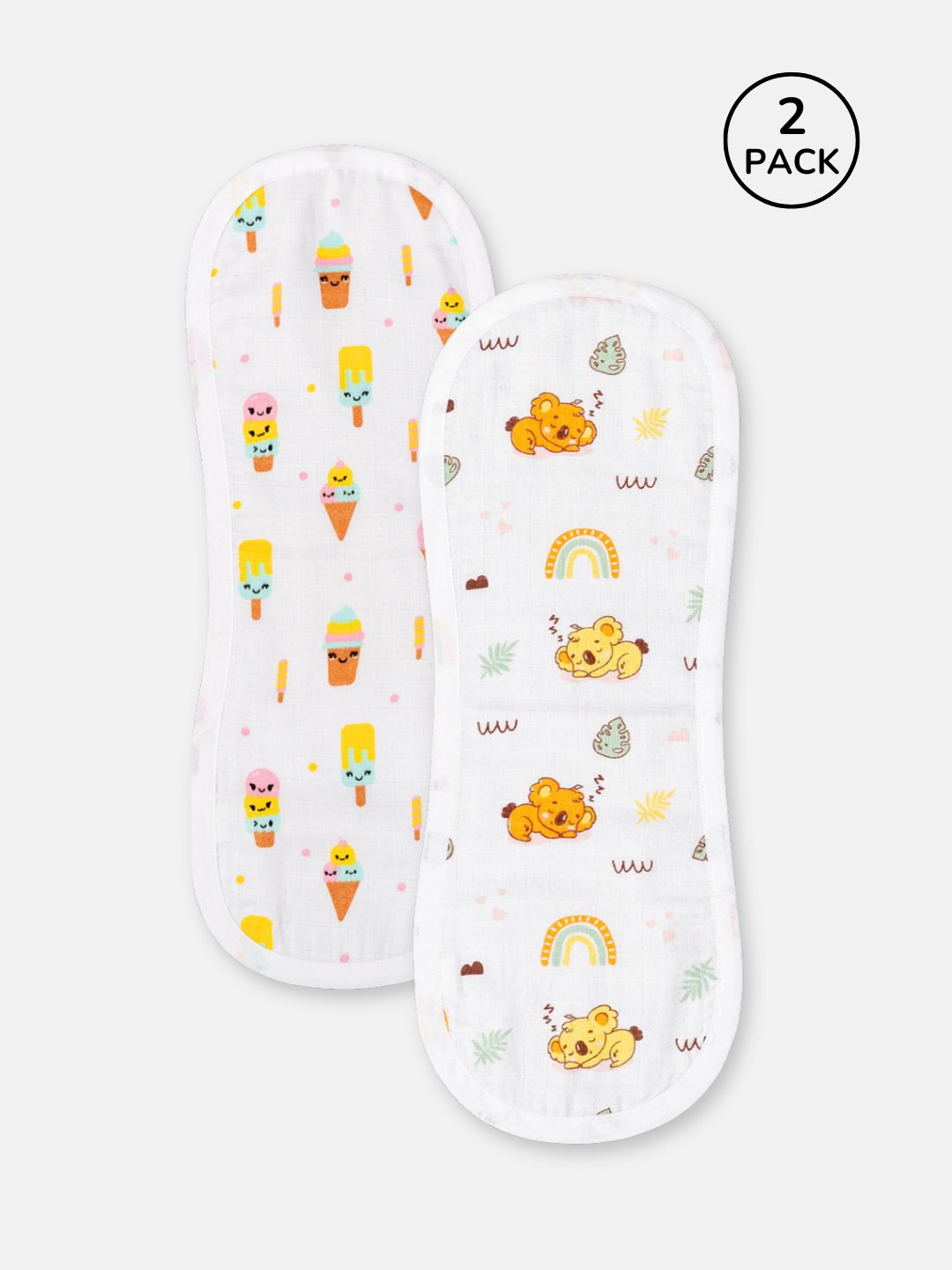 Babyclan Muslin Burp Cloth - Pack of 2 | Soft, Absorbent & Gentle for Newborns