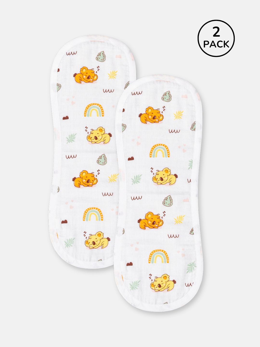 Babyclan Muslin Burp Cloth - Pack of 2 | Soft, Absorbent & Gentle for Newborns