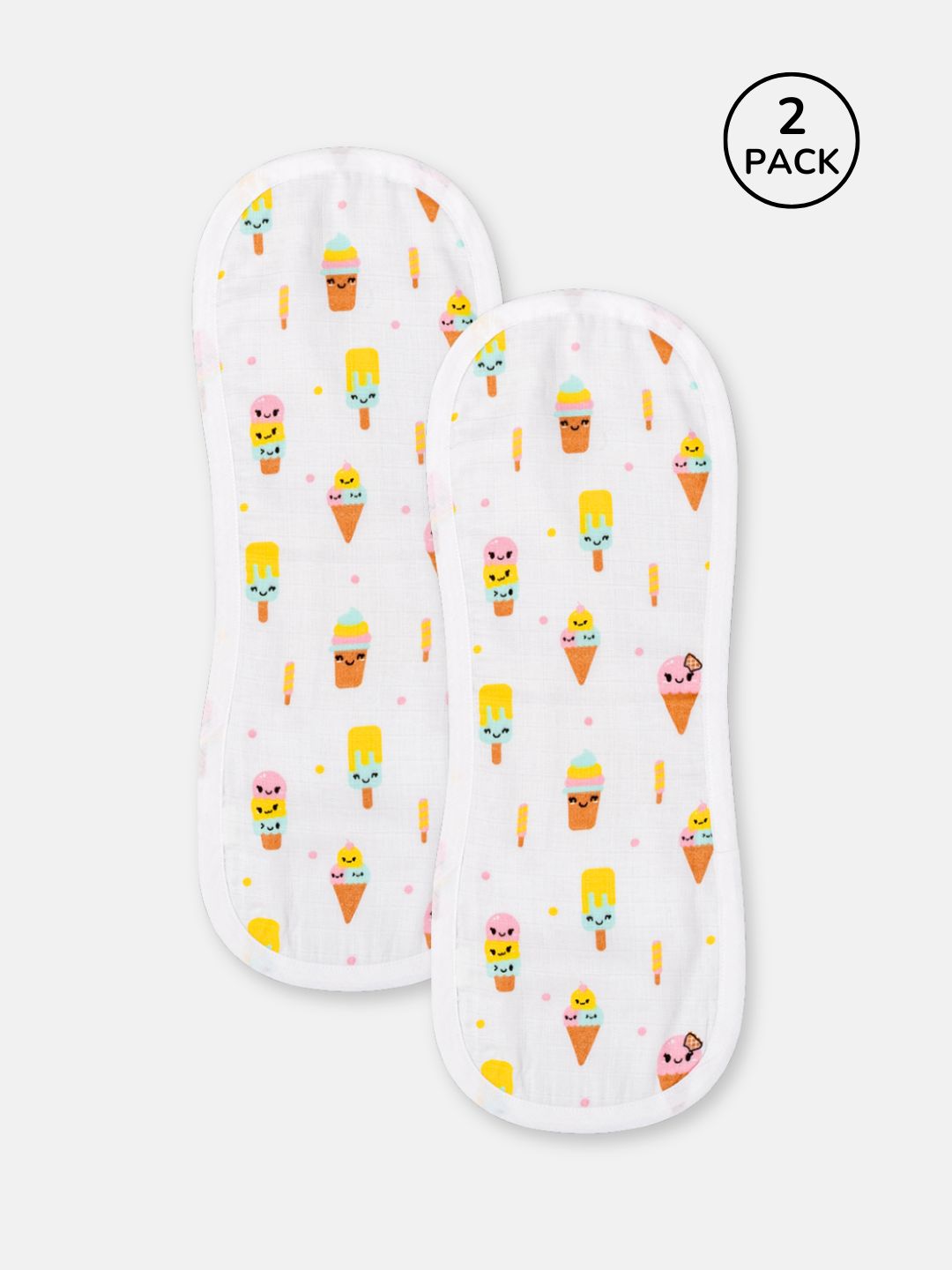 Babyclan Muslin Burp Cloth - Pack of 2 | Soft, Absorbent & Gentle for Newborns